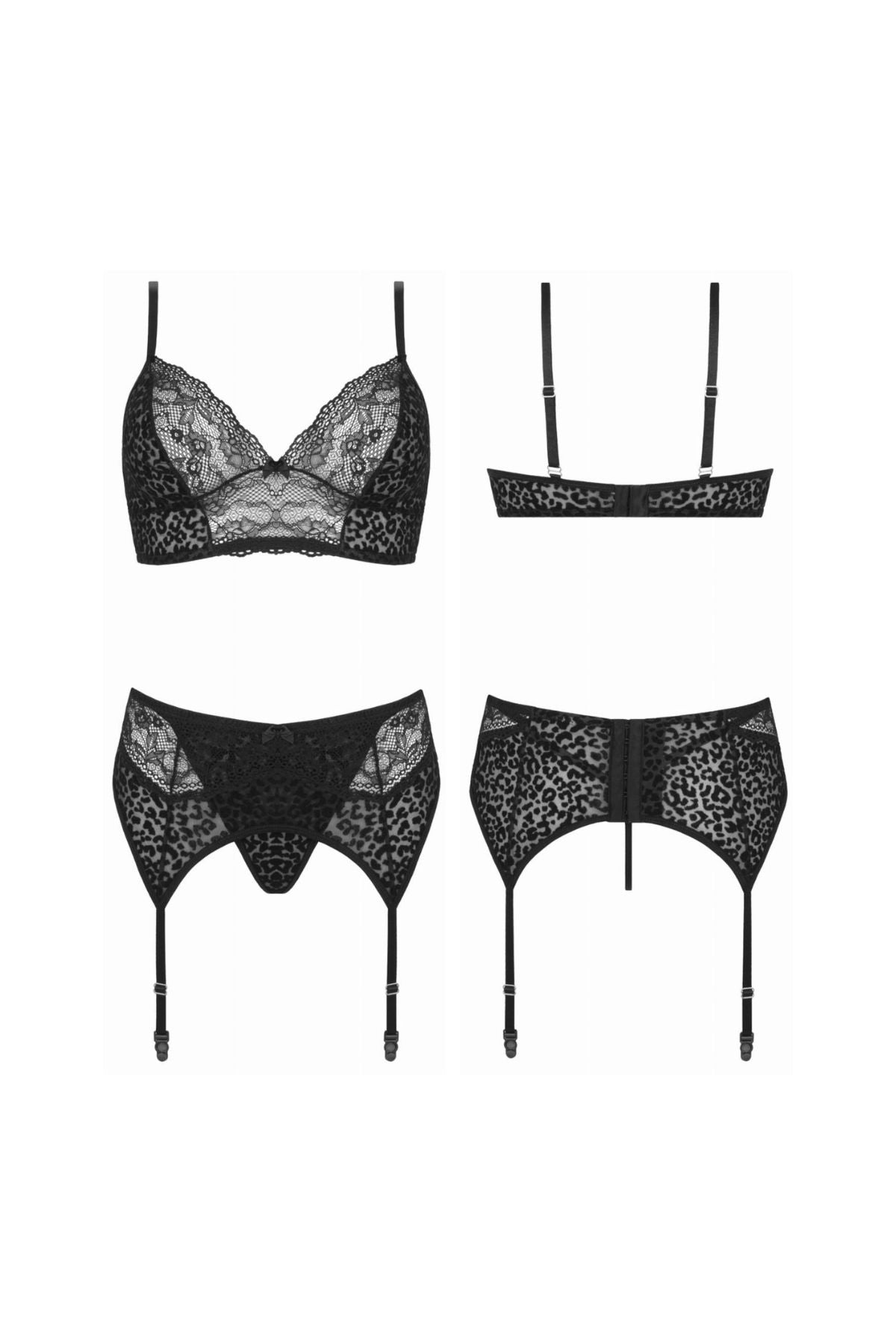 Sanne Animal 3PC | Lingerie Set