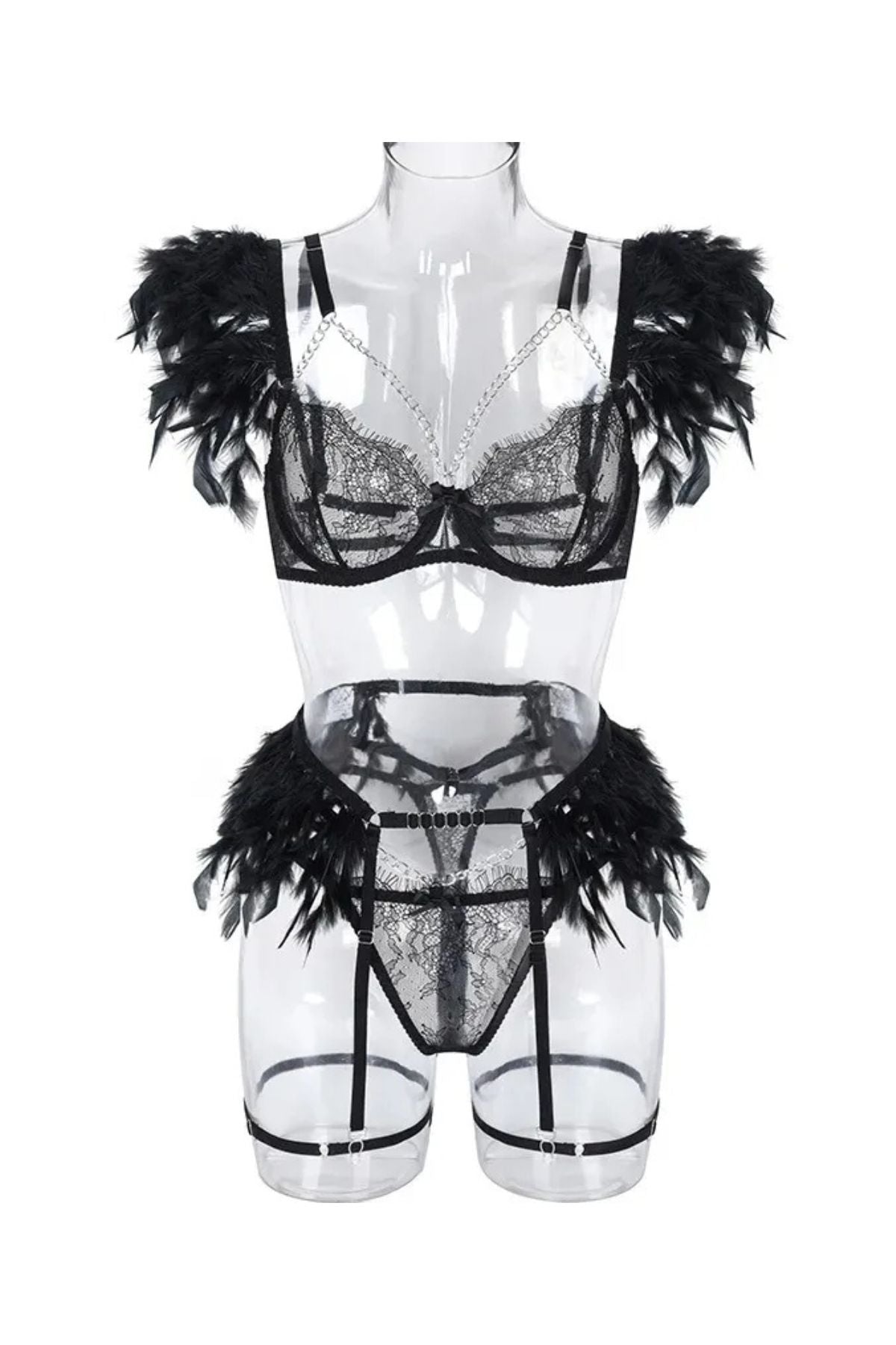 Feather Fantasy 3PC | Lingerie Set