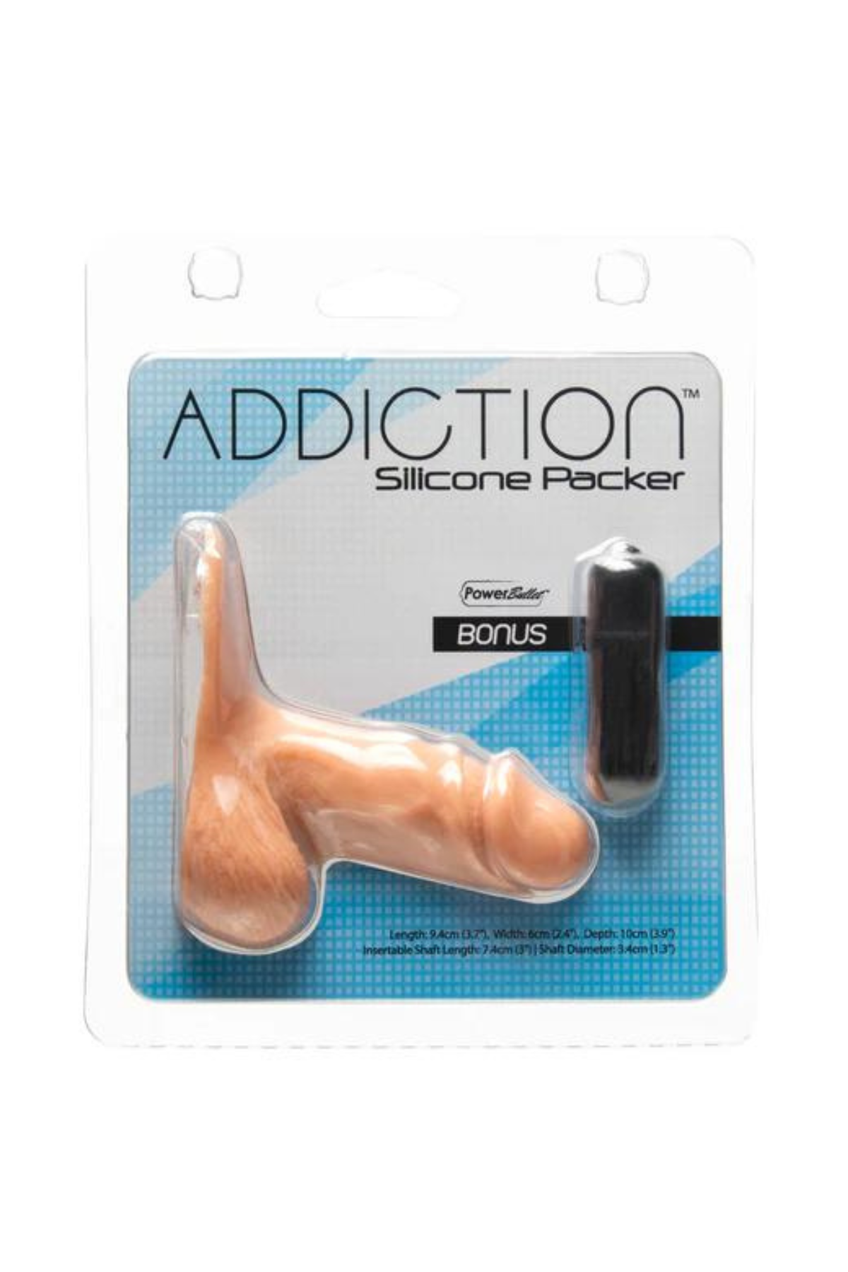 Swan Addiction Silicone Packer Dildo Packaging